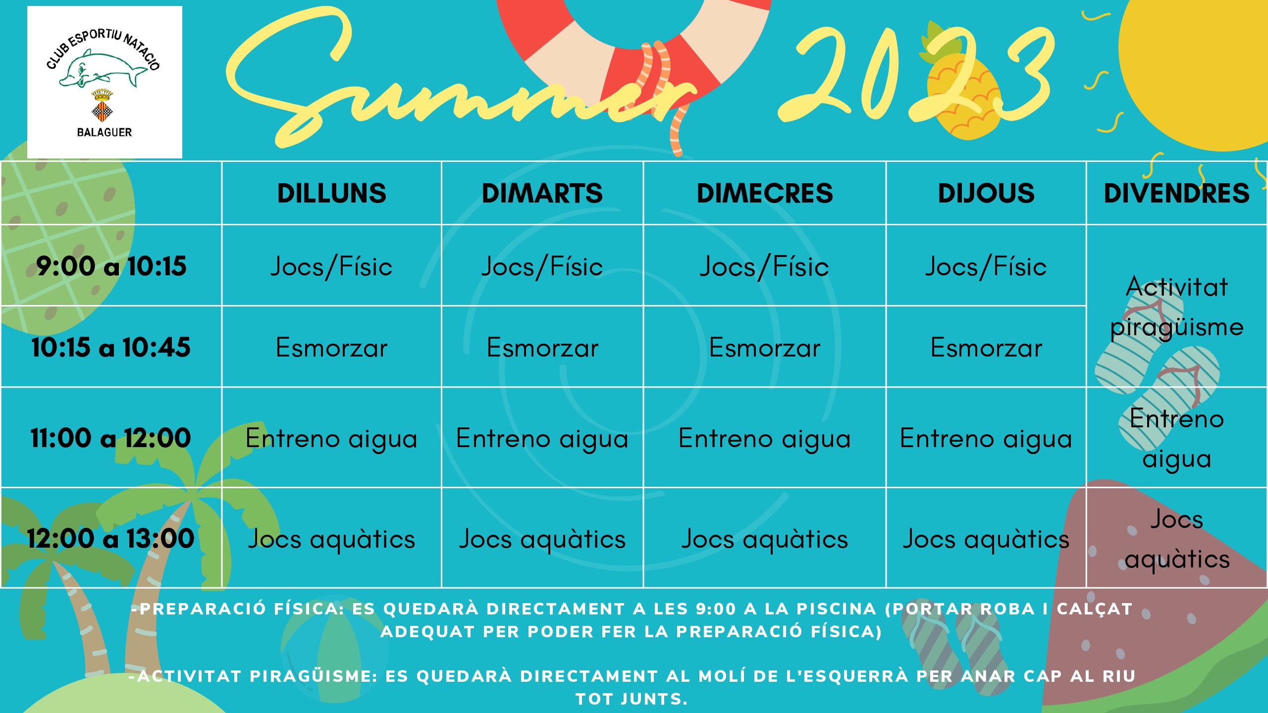 Ampliació horarària ESTIU 2023